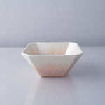 有田焼 隅切豆小鉢 豆鉢 9cm [渕淡泡ver] 渕淡橙白泡 Kichiemon Studio1156