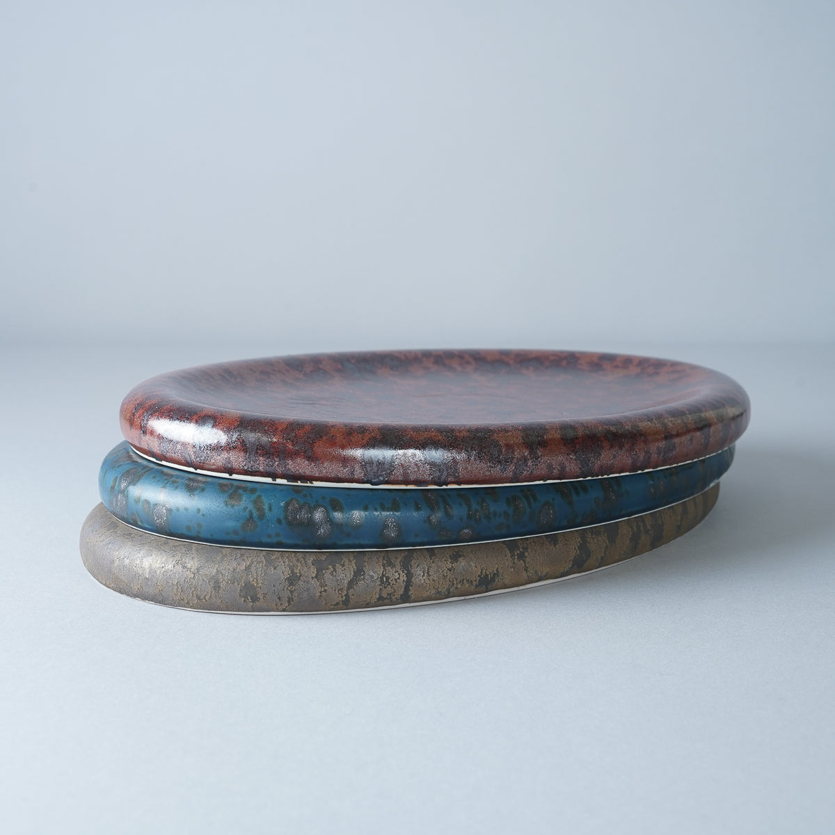 有田焼 窯変 オーバルプレート 26cm Kanezen Studio1156