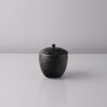 三川内焼 三ツ足 蓋付小鉢 蓋物(ふたもの) 150ml 焼〆艶黒 Hiradokasho Studio1156