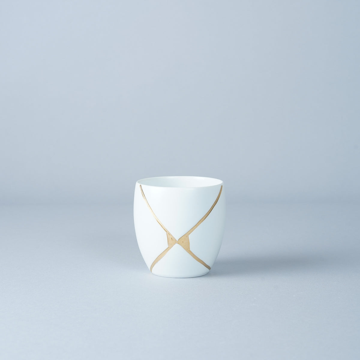 三川内焼 白マット金継ぎ 片口酒器 290ml ぐい呑み 100ml - Studio1156
