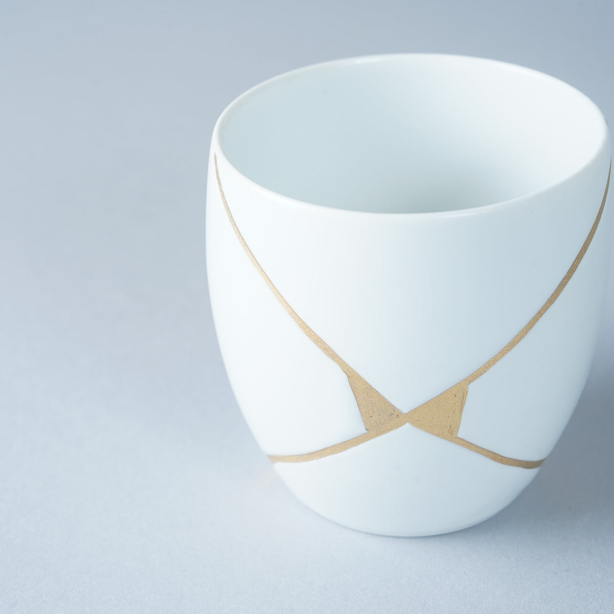 三川内焼 白マット金継ぎ 片口酒器 290ml ぐい呑み 100ml Hirado-kasho Studio1156