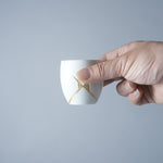 三川内焼 白マット金継ぎ 片口酒器 290ml ぐい呑み 100ml Hirado-kasho Studio1156