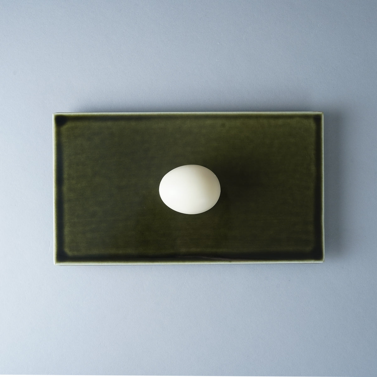 三川内焼 濃織部 長角皿 24cm Hirado-kasho Studio1156