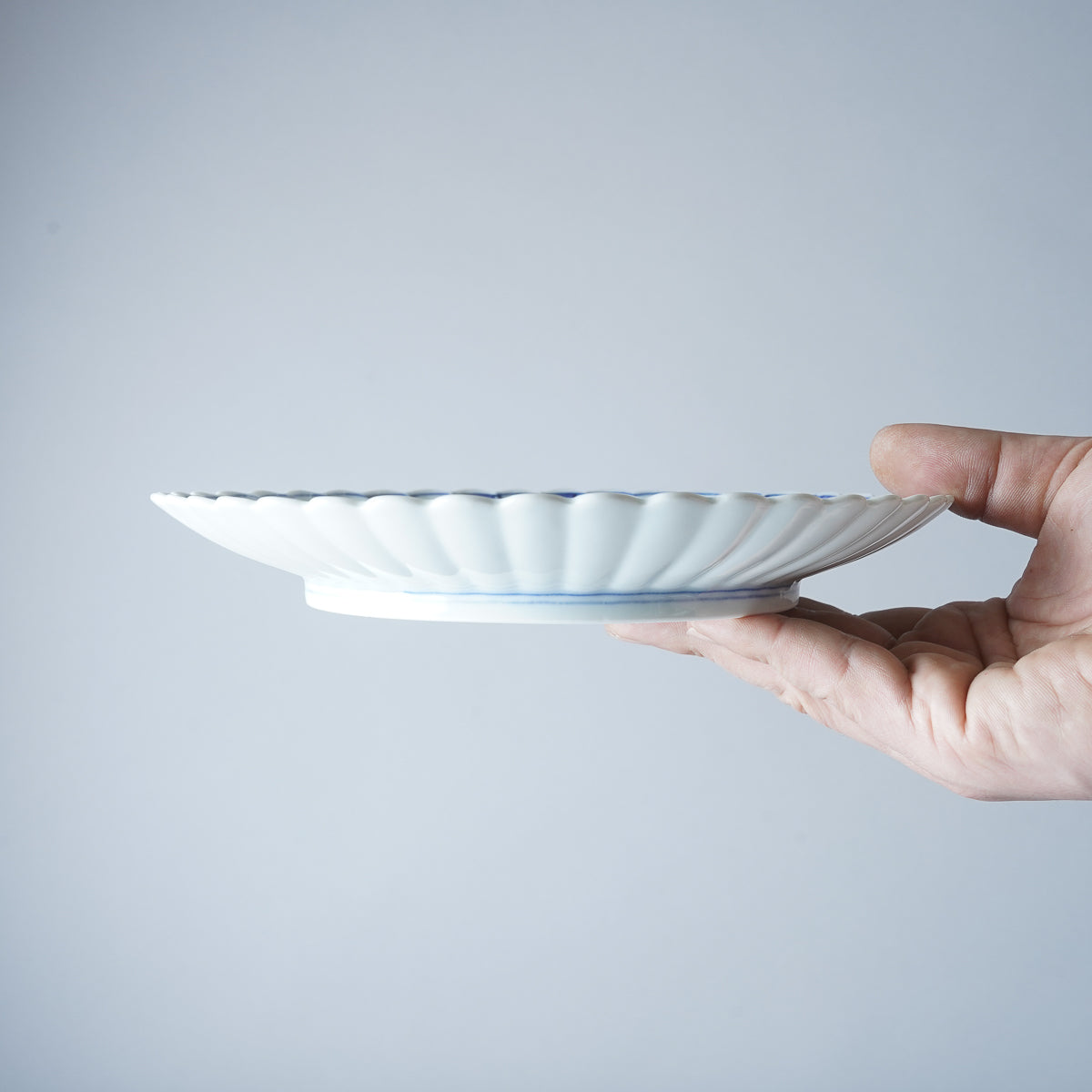 有田焼 染付 松竹梅 菊花皿 21cm Kajiken Studio1156