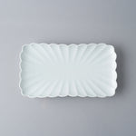 有田焼 白磁 菊割 焼物皿 22cm Kisen Studio1156