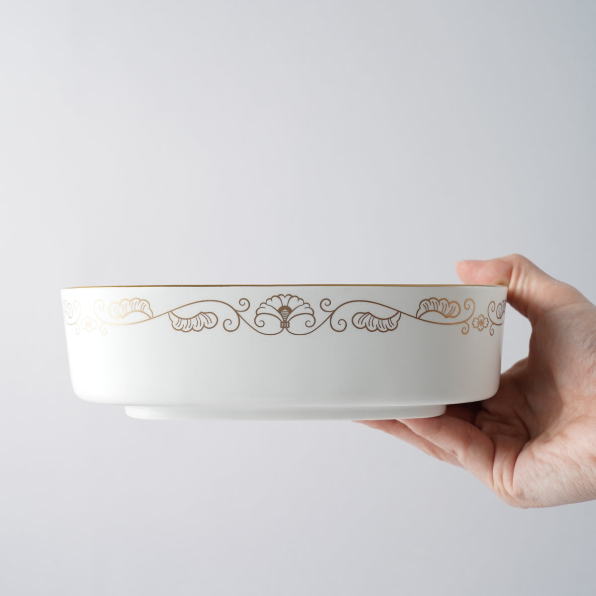 有田焼 ゆいからくさ なで角ボウル 18.5cm Kisen Studio1156