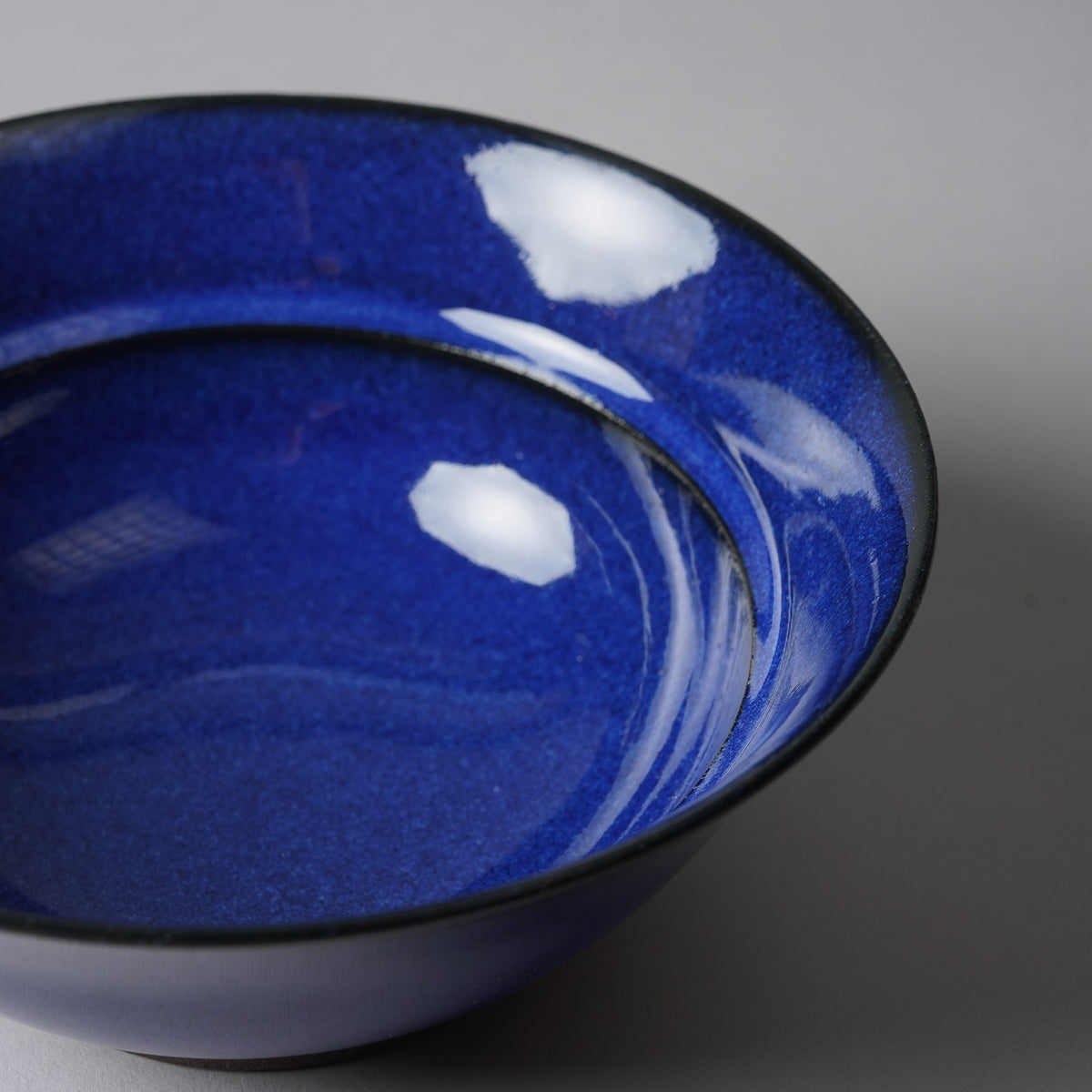 波佐見焼 青釉流し 粋碗 16cm Koushun Studio1156