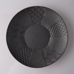 有田焼 浮彫深皿 27cm 黒泡化粧 Kikoujin Studio1156