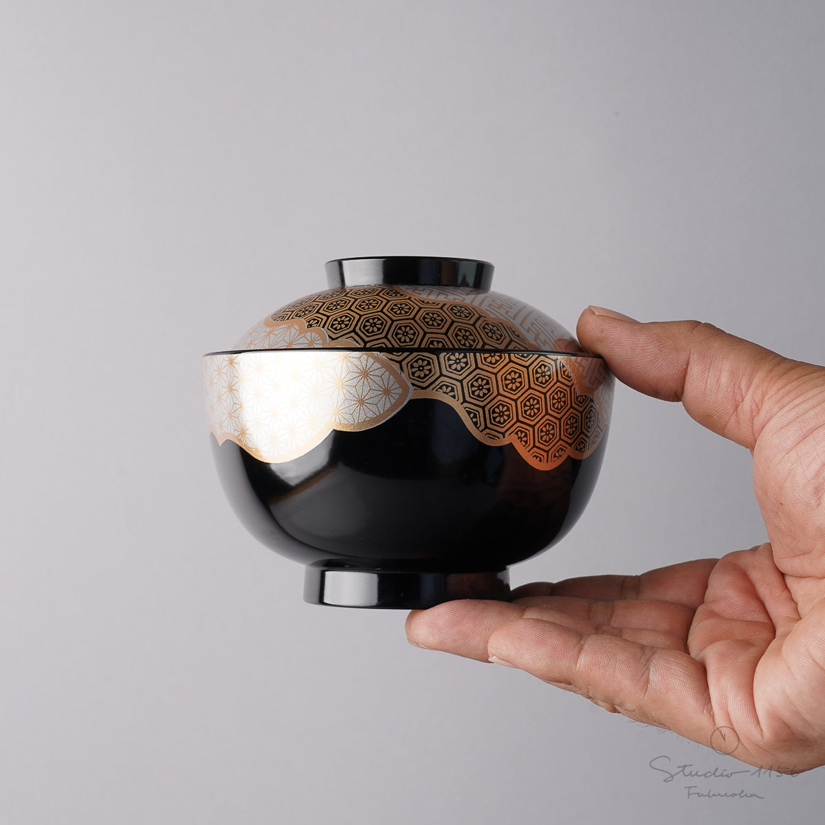 越前漆器 雅晃吸物椀 11cm/380ml [食洗機対応] Echizen Studio1156