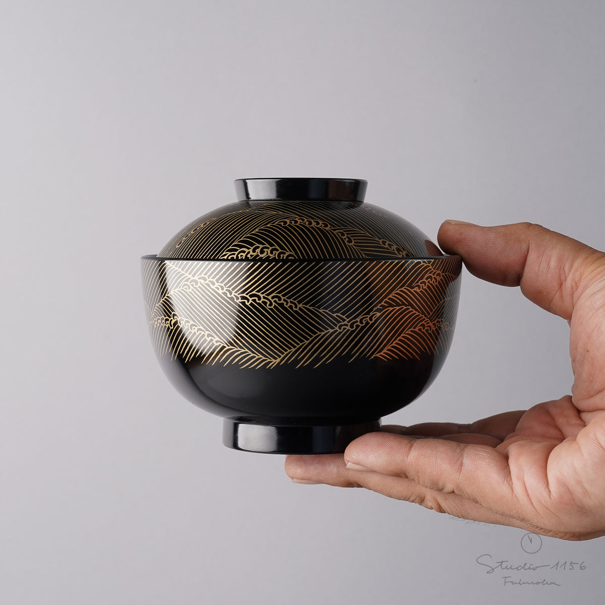 越前漆器 雅晃吸物椀 11cm/380ml [食洗機対応] Echizen Studio1156