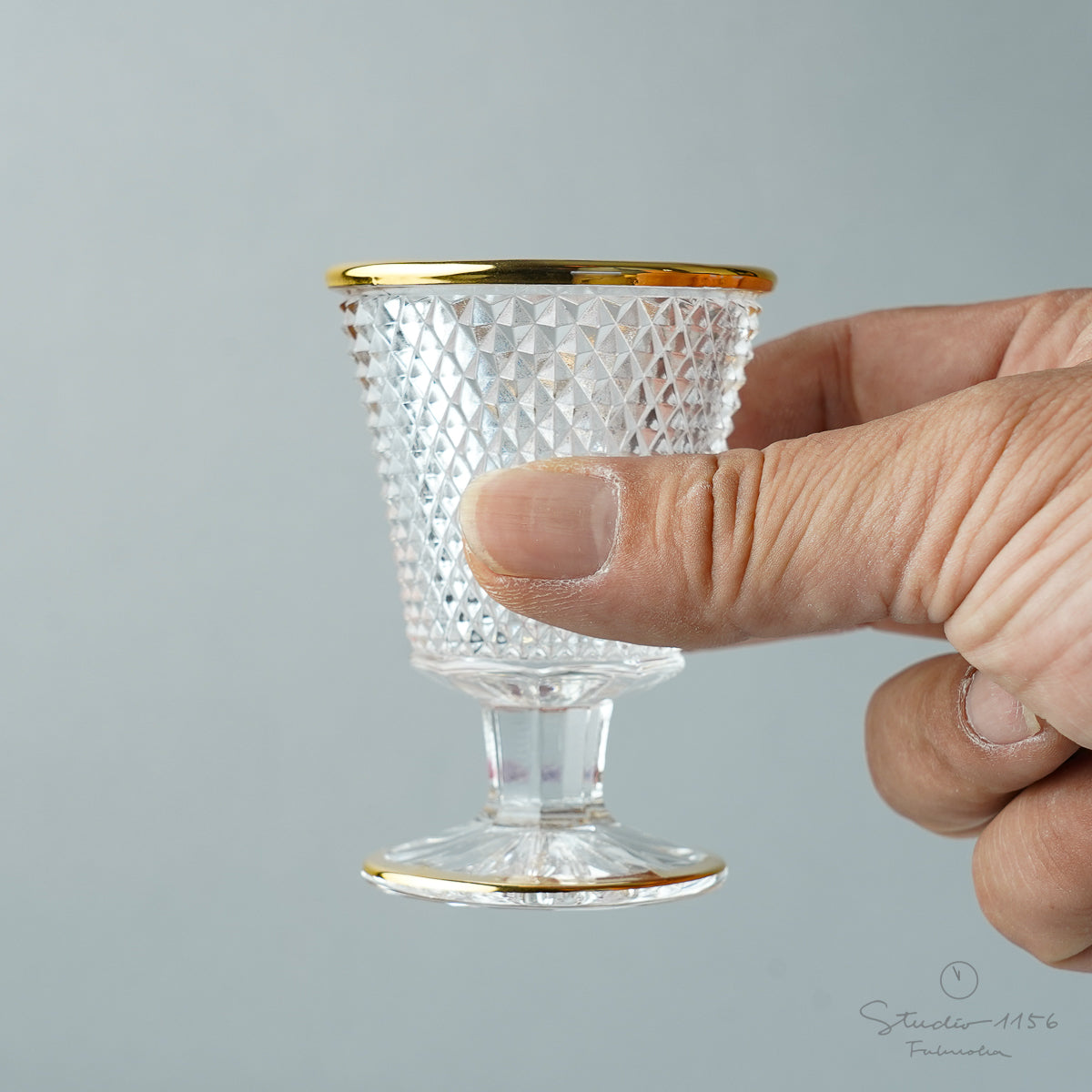 ガラス食器 魚子高杯 50ml GD(天金) Mizusaki-Glass Studio1156