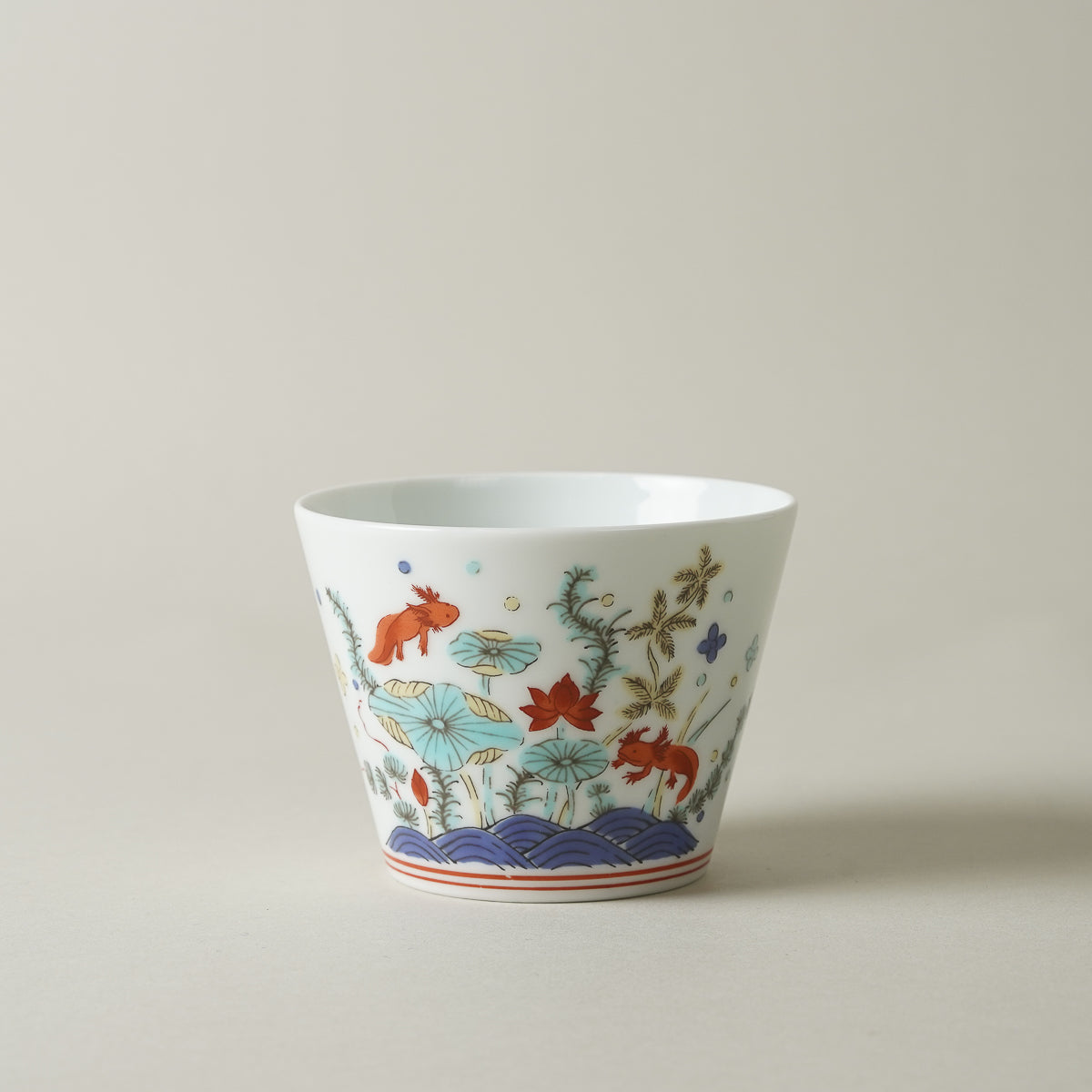 波佐見焼 BARBAR 蕎麦猪口大辞典 色絵 そばちょこ 8cm/170ml マルヒロ