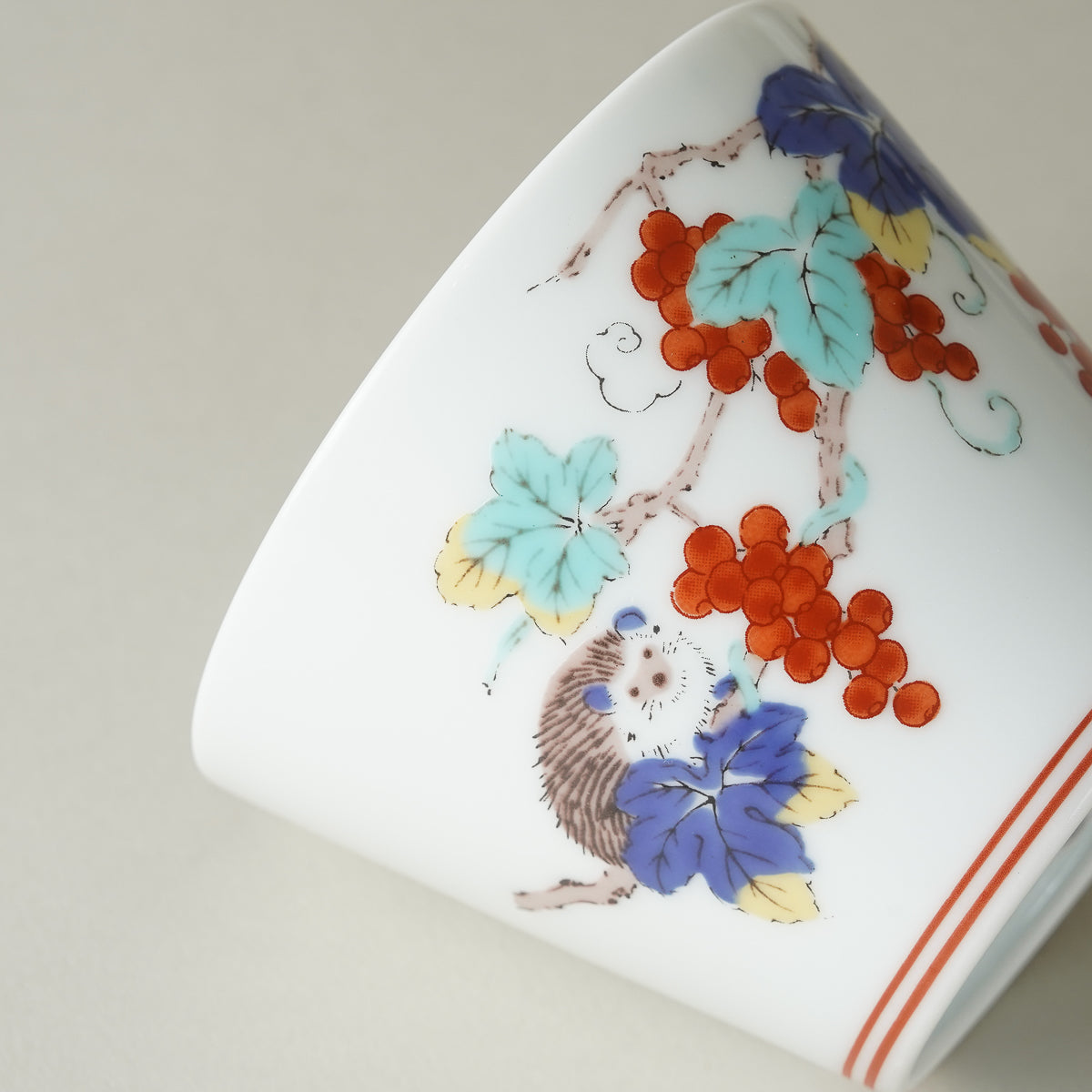 波佐見焼 BARBAR 蕎麦猪口大辞典 色絵 そばちょこ 8cm/170ml マルヒロ