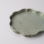 美濃焼 薄手 三寸輪花皿 11.5cm 緑 Mino-ware Studio1156