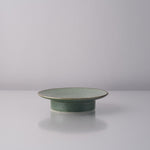 美濃焼 高台ディッシュ 11cm グリーン Mino-ware Studio1156