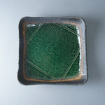 美濃焼 深緑 正角盛皿 23.5cm M.STYLE Studio1156