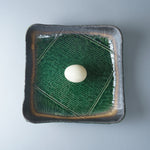 美濃焼 深緑 正角盛皿 23.5cm M.STYLE Studio1156