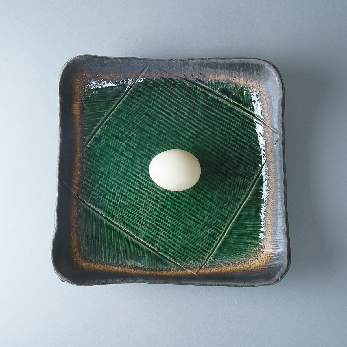 美濃焼 深緑 正角盛皿 23.5cm M.STYLE Studio1156