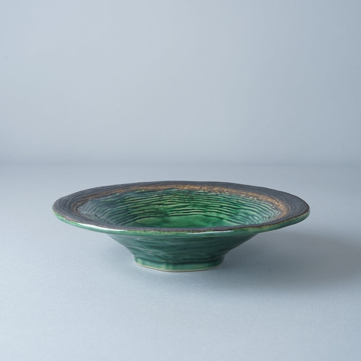 美濃焼 深緑 多用皿 17cm M.STYLE Studio1156