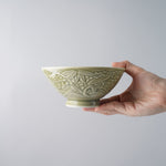 波佐見焼 ジャングリラ 茶碗(大) 14cm 緑灰 natural69 Studio1156