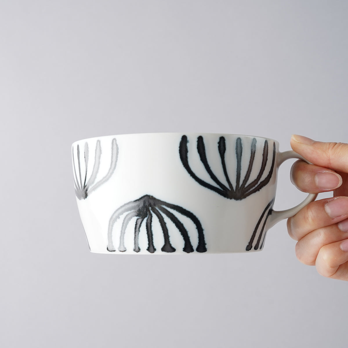 波佐見焼 スチールライン スープカップ 430ml natural69 Studio1156