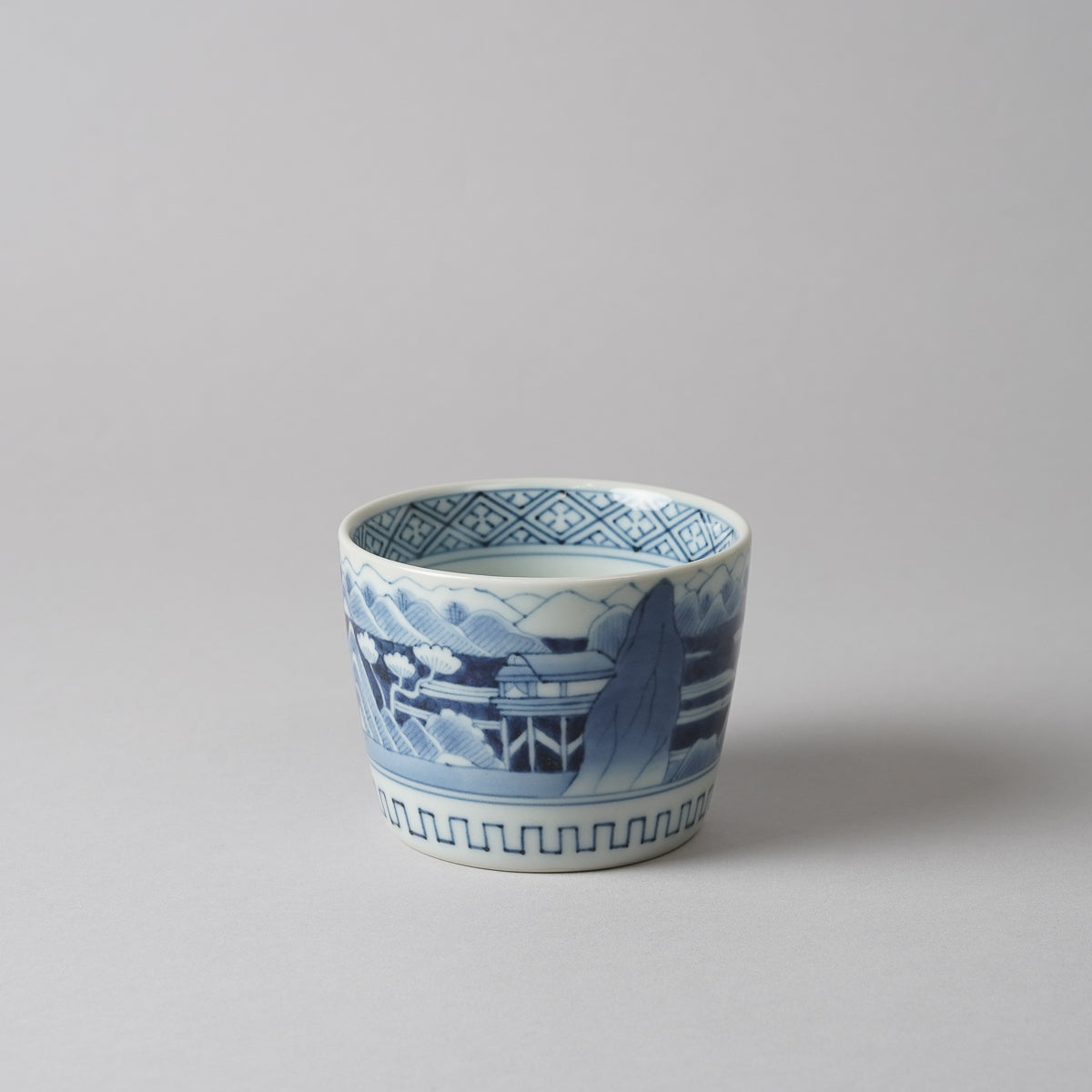 有田焼 染付 山水家屋文 そば猪口(大) 220ml Riso Studio1156