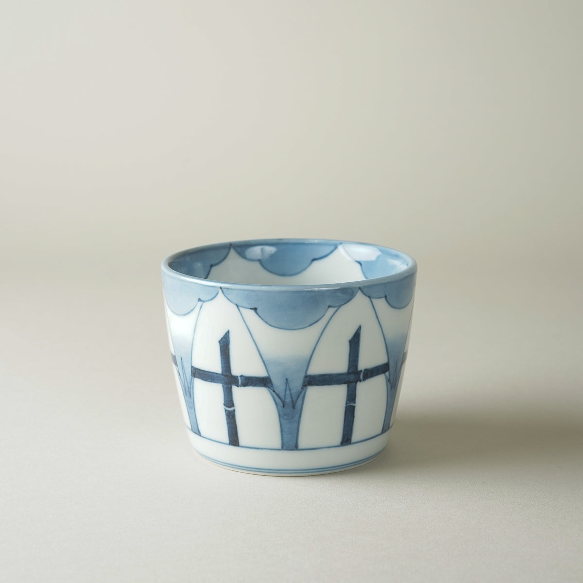 有田焼 染付 朝顔紋 そば猪口(大) 220ml Riso Studio1156