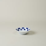 有田焼 染付 市松紋 輪花小皿 9cm 有田焼 李荘窯 Studio1156