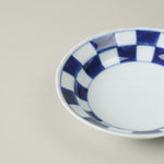 有田焼 染付 市松紋 輪花小皿 9cm 有田焼 李荘窯 Studio1156