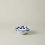 有田焼 染付 市松紋 輪花小皿 9cm 有田焼 李荘窯 Studio1156