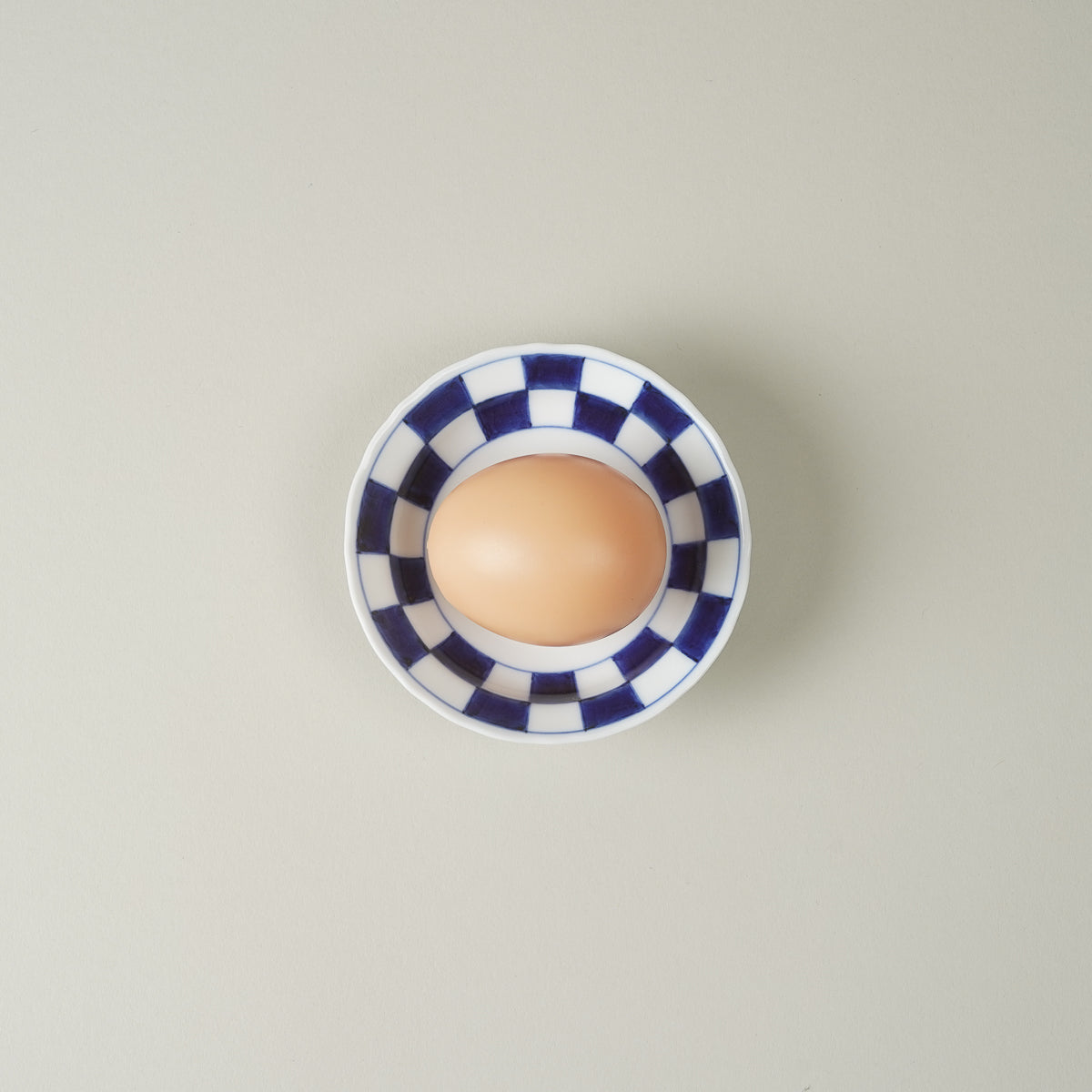 有田焼 染付 市松紋 輪花小皿 9cm 有田焼 李荘窯 Studio1156