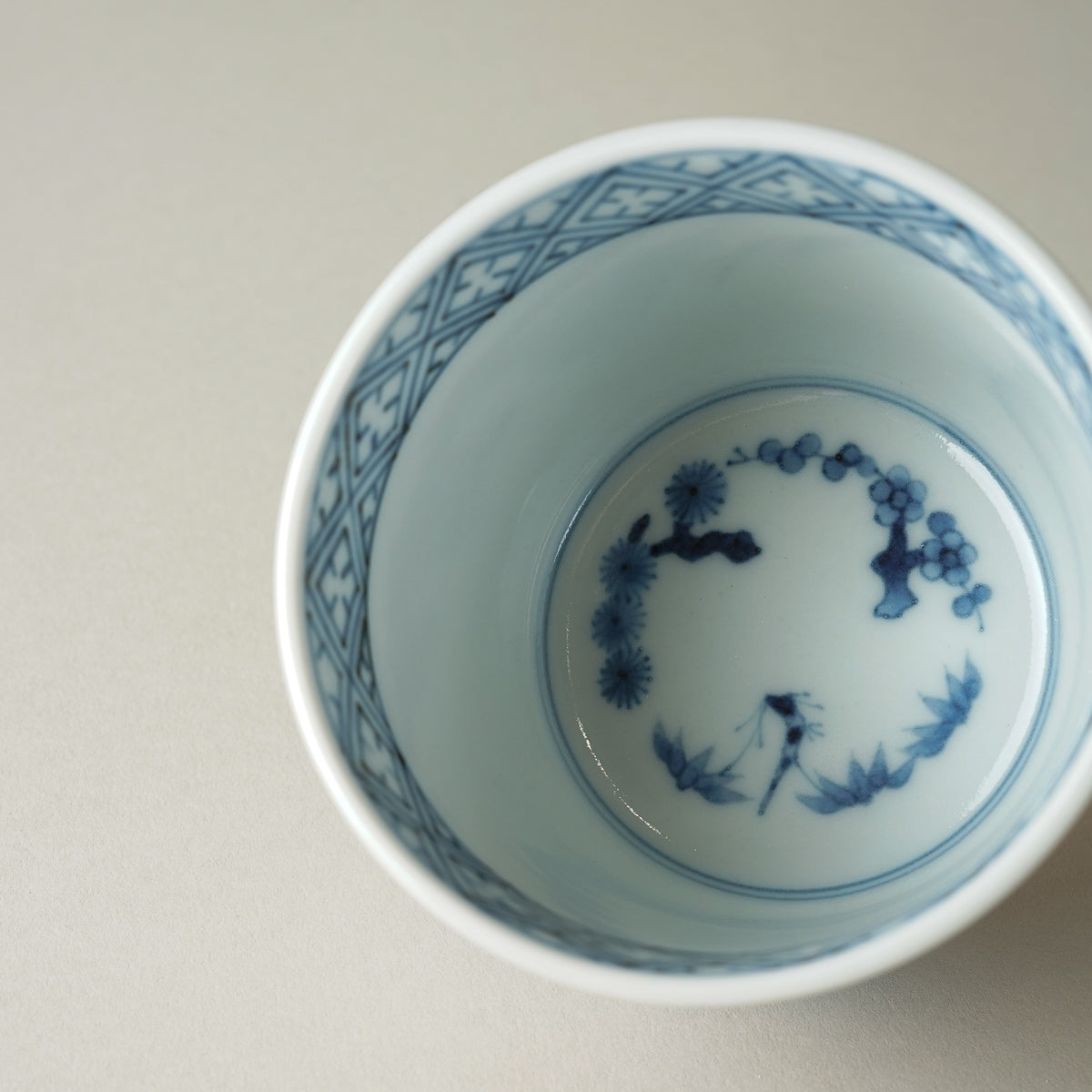 有田焼 染錦 松桜紋 そば猪口(大) 220ml Riso Studio1156