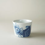 有田焼 染付 三桝海老紋 そば猪口(大) 220ml Riso Studio1156