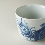 有田焼 染付 三桝海老紋 そば猪口(大) 220ml Riso Studio1156