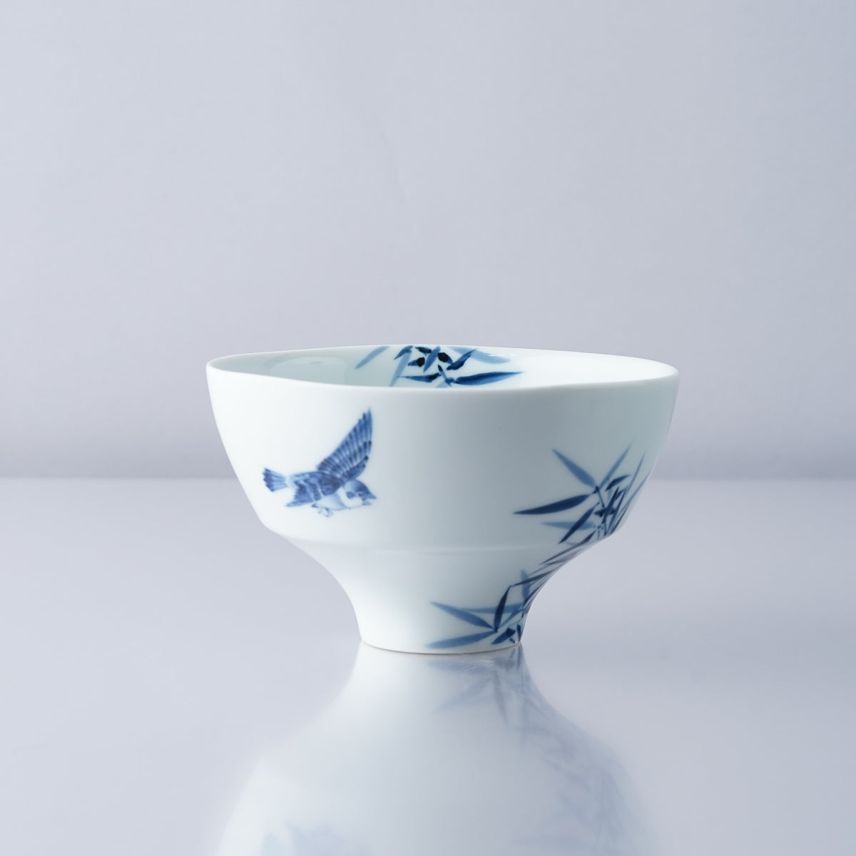 有田焼 染付竹雀紋 ご飯茶碗(大/小) 夫婦茶碗 小 Riso Studio1156