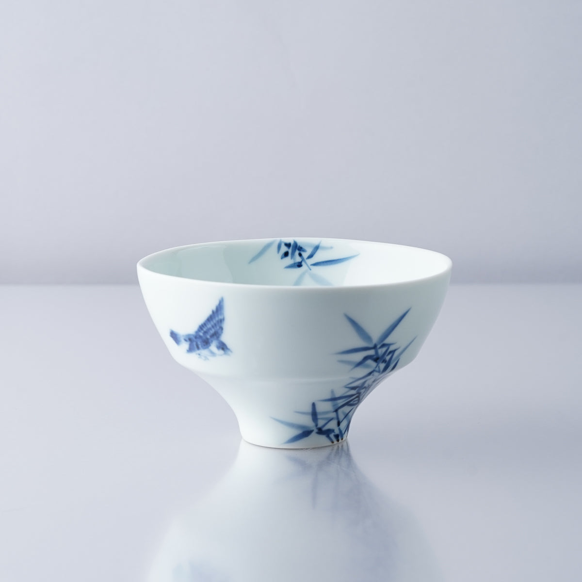 有田焼 染付竹雀紋 ご飯茶碗(大/小) 夫婦茶碗 大 Riso Studio1156