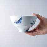 有田焼 染付竹雀紋 ご飯茶碗(大/小) 夫婦茶碗 Riso Studio1156