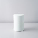 有田焼 鎬 茶筒 280ml 白磁マット Riso Studio1156