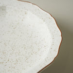 有田焼 渕錆白斑紋 輪花高台向付 18 cm 有田焼 李荘窯 Studio1156