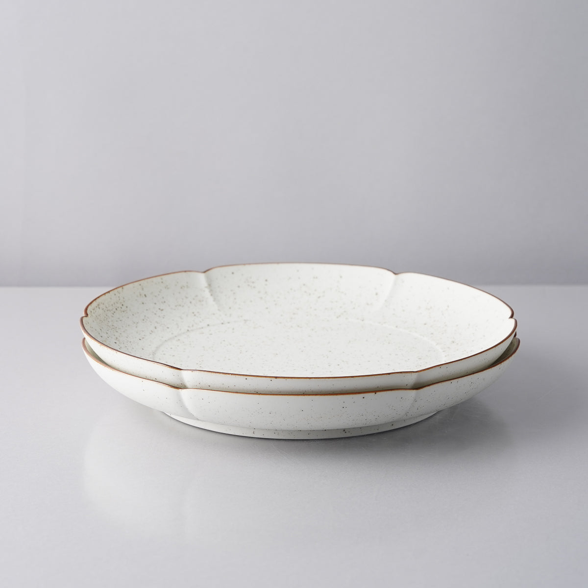 有田焼 渕錆白斑紋 輪花皿 21cm 有田焼 李荘窯 Studio1156