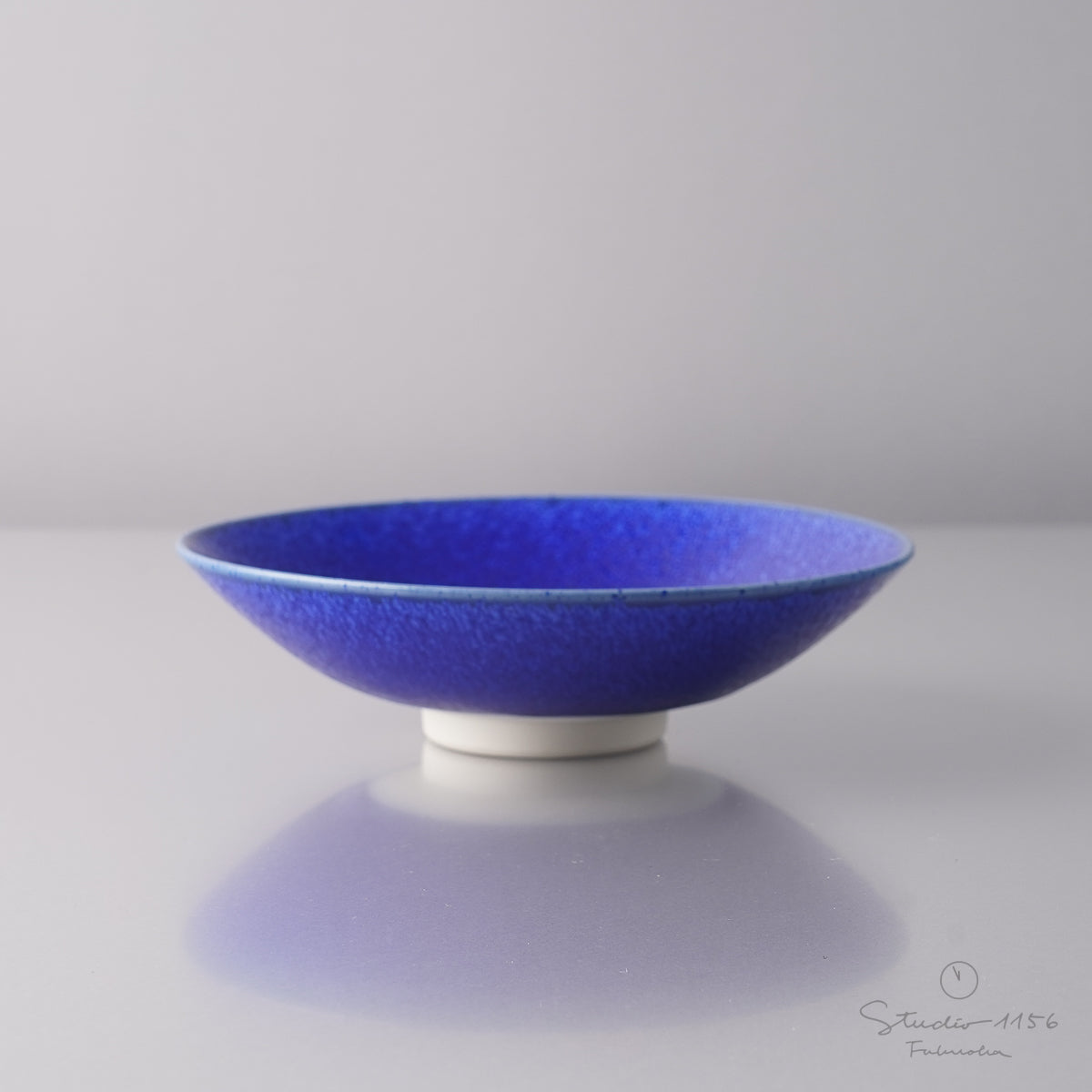 有田焼 轆轤挽 五寸丸皿 14.5cm 瑠璃水滴 Shinemon Studio1156