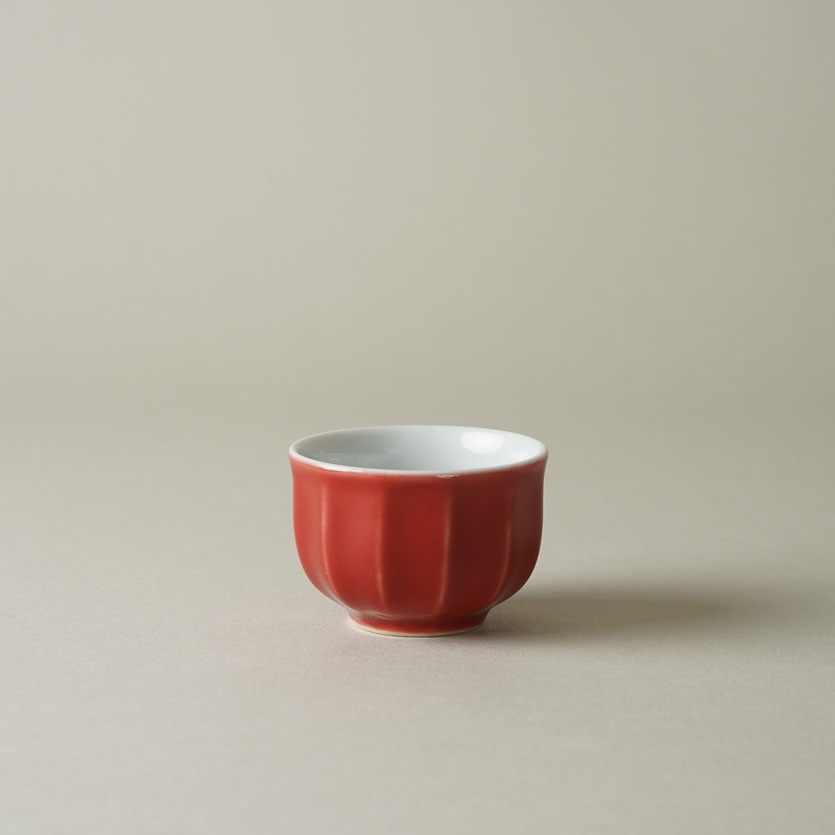 有田焼 赤釉 面取 徳利/ぐい呑 (200ml / 40ml) ぐい呑(40ml) Seitoen Studio1156