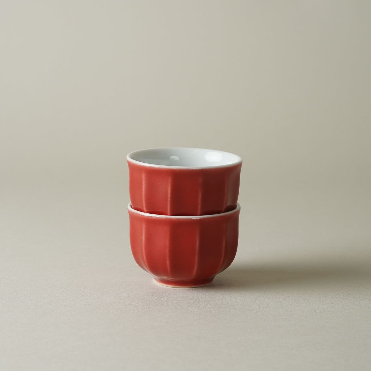 有田焼 赤釉 面取 徳利/ぐい呑 (200ml / 40ml) Seitoen Studio1156