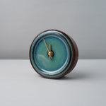 美濃焼 TILE WOOD CLOCK 陶器時計 置き時計 電池付 青海鼠釉(WZ-02) SUGY Studio1156