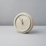 美濃焼 TILE WOOD CLOCK 陶器時計 置き時計 電池付 ペールグレー(WP-11) SUGY Studio1156