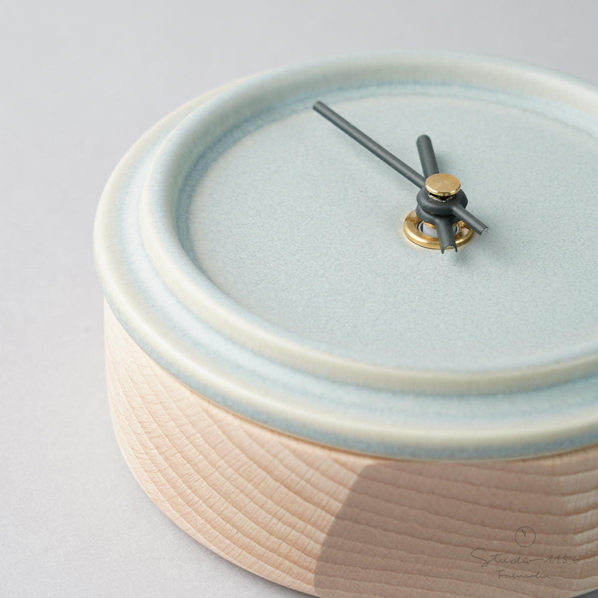 美濃焼 Baum 陶器時計 置き時計 電池付