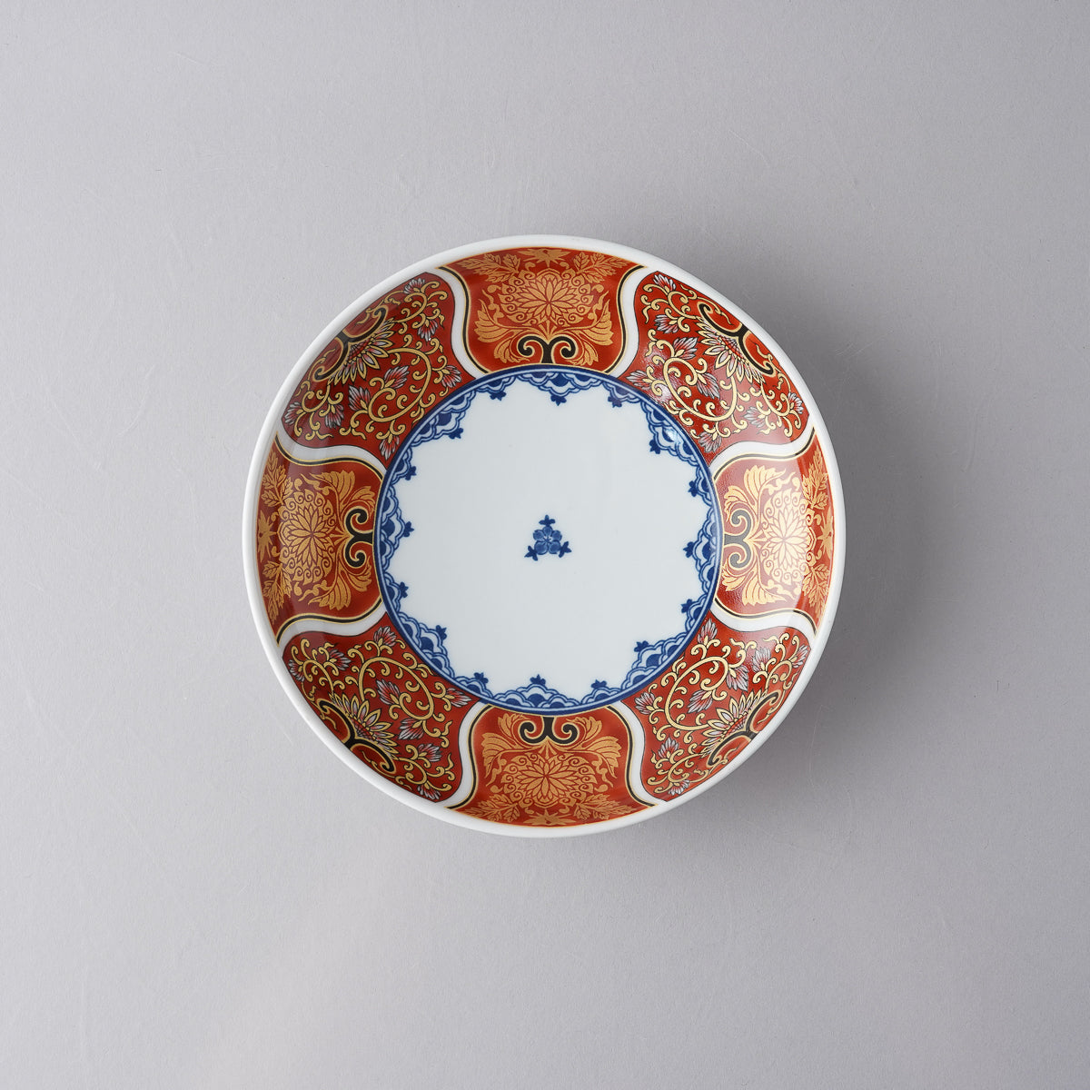 波佐見焼 献上古伊万里 五寸皿 14.5cm 赤 Saikai Studio1156