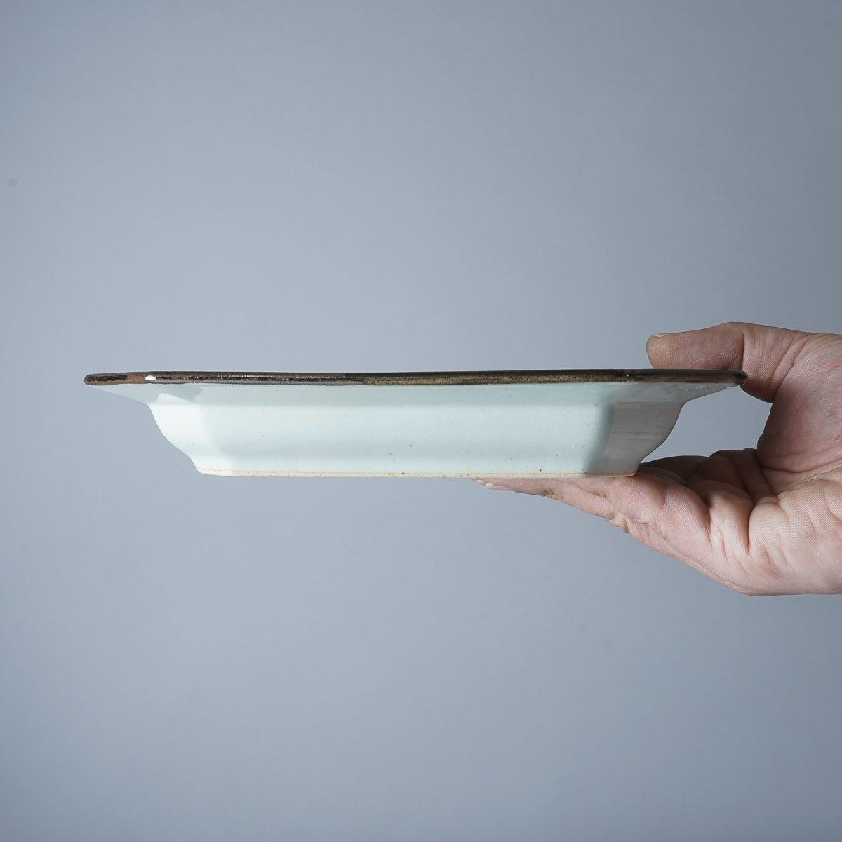 波佐見焼 古染付 八角七五寸 隅切長角皿 22.5cm 西海陶器 - Studio1156