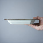 波佐見焼 古染付 八角七五寸 隅切長角皿 22.5cm Saikai Studio1156