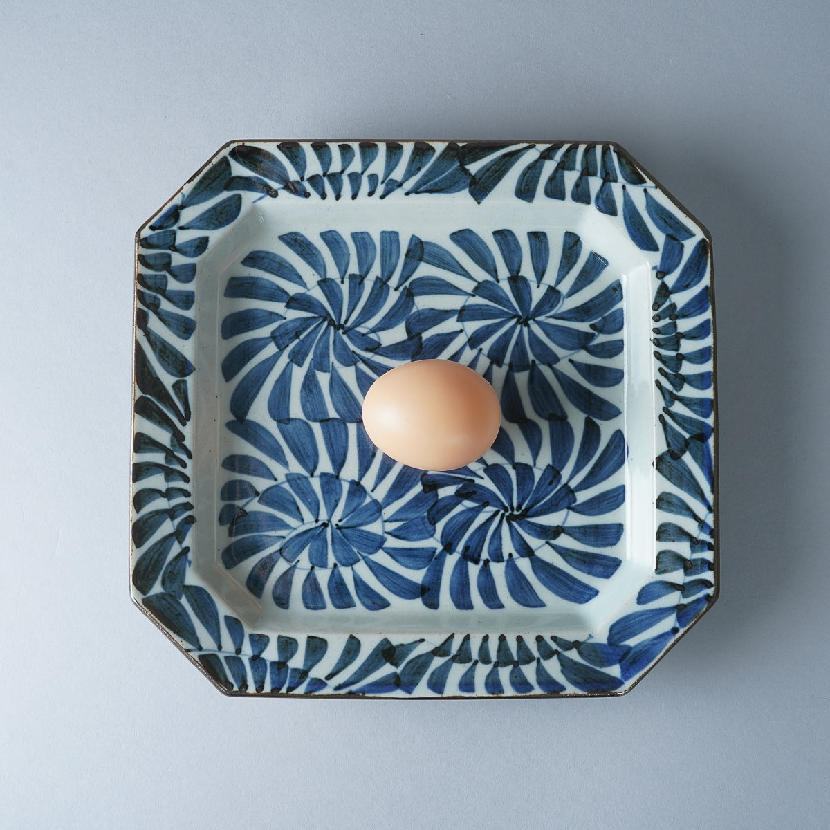 波佐見焼 古染付 八角七五寸 隅切長角皿 22.5cm 西海陶器 - Studio1156